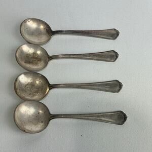 Vintage Board of Education Engraved Spoon Set Of 4 Spoons